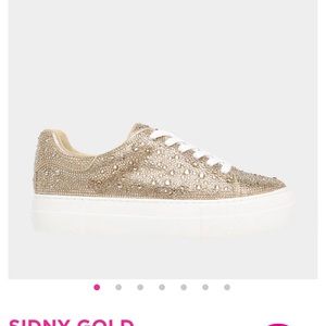 champagne gold betsey johnson sidney shoes nearly new